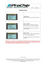 Предварительный просмотр 5 страницы Prochips M-Ped-SE-RC3/DS3 Instruction Manual