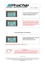 Предварительный просмотр 8 страницы Prochips M-Ped-SE-RC3/DS3 Instruction Manual