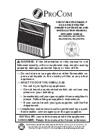 Procom ML150HPA Owner'S Operation And Installation Manual preview