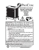 Preview for 1 page of Procom pcnsd25rt Owner'S Operation And Installation Manual