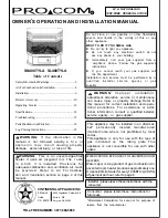 Procom SL400TYLA Owner'S Operation And Installation Manual preview