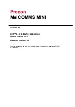 Предварительный просмотр 1 страницы Procon MelCOMMS MINI Installation Manual