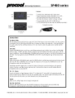 Preview for 2 page of Procool SP480 Series Instructions