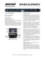 Preview for 1 page of Procool SP640X Quick Start Manual