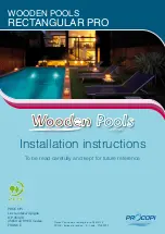 Procopi Wooden Pools Rectangular Pro Installation Instructions Manual предпросмотр