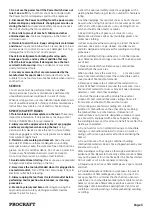 Preview for 3 page of PROCRAFT 511464 Operating Instructions Manual