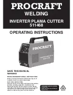 Preview for 1 page of PROCRAFT 511468 Operating Instructions Manual