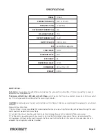 Preview for 5 page of PROCRAFT 511468 Operating Instructions Manual