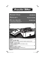 Preview for 1 page of Proctor-Silex 32190Y User Manual