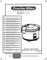 Preview for 1 page of Proctor-Silex 37540-CE Series Operation Manual