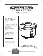 Proctor-Silex 37540 Series Operation Manual preview