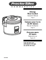 Proctor-Silex 60-Cup Rice Cooker Operation Manual preview