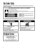 Preview for 2 page of Proctor-Silex 60-Cup Rice Cooker Operation Manual