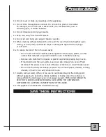 Preview for 3 page of Proctor-Silex 87416 Owner'S Manual