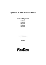 PRODEM PHC 050 Operation And Maintenance Manual предпросмотр