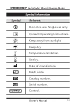 Предварительный просмотр 72 страницы Prodigy Autocode Owner'S Manual