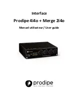 Prodipe 4i4o + Merge 2i4o User Manual preview