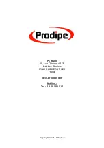 Preview for 4 page of Prodipe TT1 User Manual