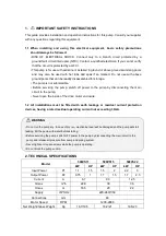 Preview for 3 page of Productos QP 500VS11 Installation & Operation Manual