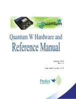 Предварительный просмотр 1 страницы Prodys Quantum W Hardware And Reference Manual