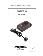 PROEL DIMMER 1K PLDM1K User Manual preview