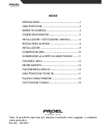 Preview for 2 page of PROEL DREAMLIGHT 250 ECLIPSE User Manual