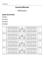 Preview for 1 page of PROEL HP-X series Service Manual