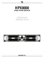 PROEL hpx8000 User Manual preview