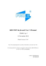 Preview for 1 page of PROEL KDC1905 User Manual