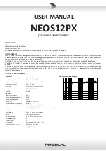 PROEL NEOS12PX User Manual preview