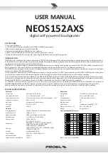 PROEL NEOS152AXS User Manual preview