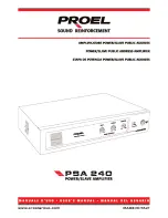 PROEL PSA 240 User Manual предпросмотр