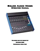 Professional Sound Corporation Solice Operation Manual preview