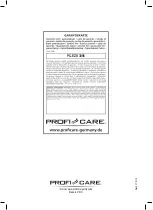 Предварительный просмотр 54 страницы Profi Care PC-EZS 3056 Instruction Manual