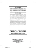 Preview for 86 page of Profi Care PC-HR 3053 Instruction Manual