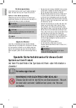 Preview for 2 page of Profi Care PC-HT 3020 Instruction Manual