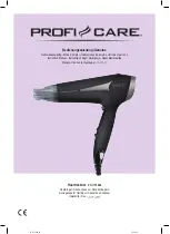 Profi Care PC-HT 3046 Instruction Manual preview