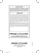 Preview for 58 page of Profi Care PC-MPS 3016 Instruction Manual