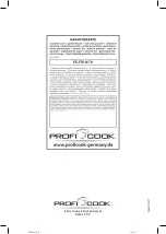 Preview for 70 page of Profi Cook PC-FR 1147 H Instruction Manual