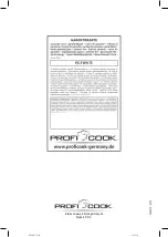 Предварительный просмотр 66 страницы Profi Cook PC-FW 1173 Instruction Manual