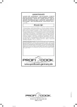 Preview for 72 page of Profi Cook PC-GG 1181 Instruction Manual