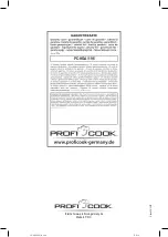 Предварительный просмотр 66 страницы Profi Cook PC-HGA 1196 Instruction Manual