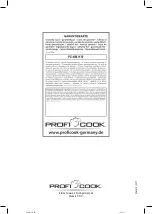 Preview for 86 page of Profi Cook PC-KM 115 Instruction Manual