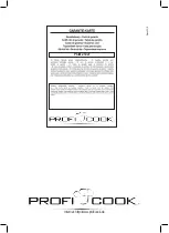 Preview for 62 page of Profi Cook PC-MZ 1027 Instruction Manual