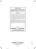 Preview for 50 page of Profi Cook PC-MZ 1150 Instruction Manual