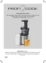 Profi Cook PC-SJ 1141 Instruction Manual preview