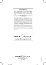 Preview for 38 page of Profi Cook PC-SMS 1226 Instruction Manual