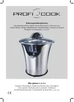 Предварительный просмотр 1 страницы Profi Cook PC-ZP 1018 Instruction Manual