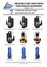 Profi-pumpe DIRT-STAR-EXTRA-SS 550-1 Operating Instructions Manual preview