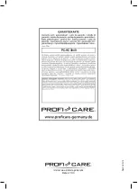 Предварительный просмотр 44 страницы ProfiCare PC-HC 3049 Instruction Manual